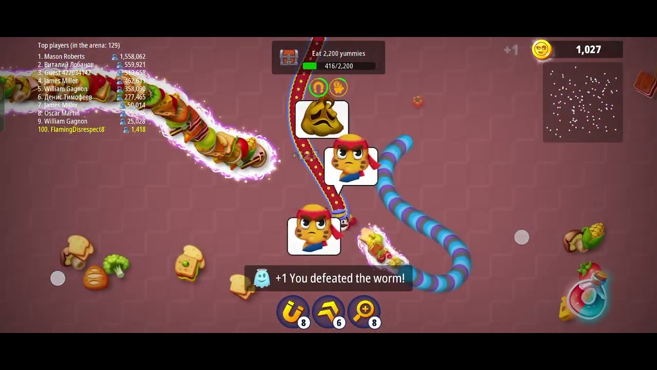 Snake worm 🪱🪱#battle #gameplay #bigbattle #augmentedrealitygame 