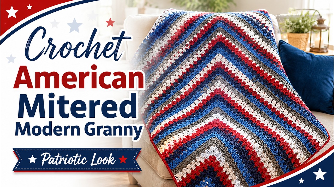 Crochet Mitered Modern Granny Blanket Pattern | EASY | The Crochet Crowd