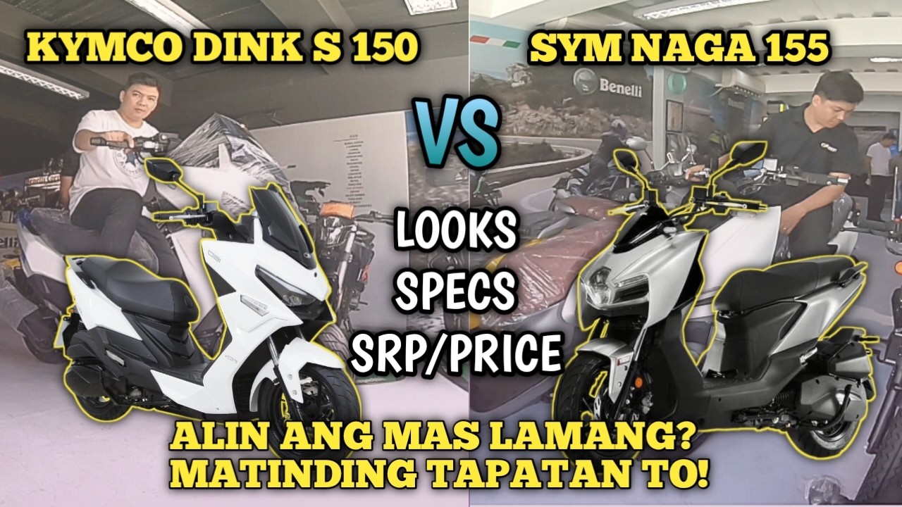 KYMCO DINK S 150 VS SYM NAGA 155 LOOKS, SPECS FEATURES, SRP MAGKANO | DUDE YMARTV