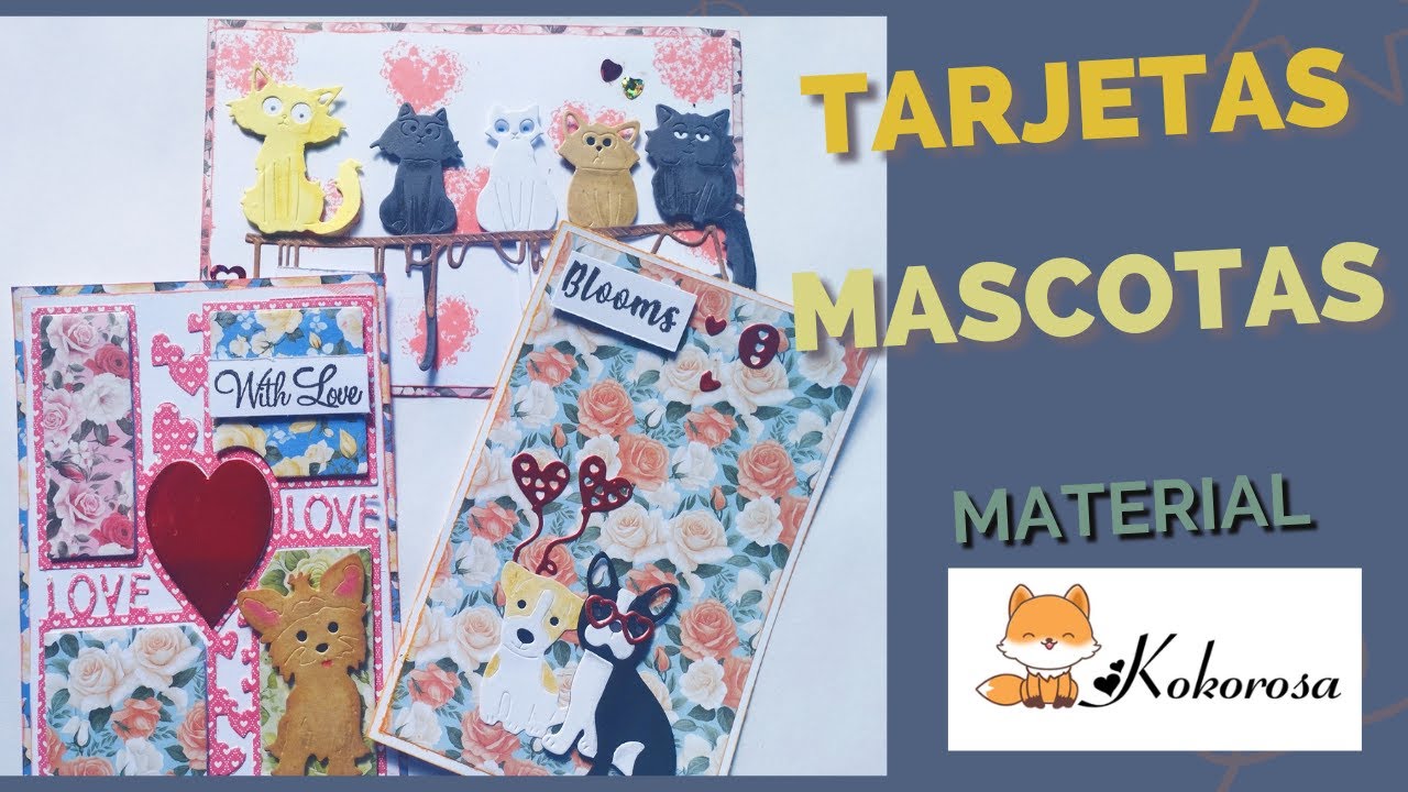 Tarjetas de mascotas!! con materiales de Kokorosa Studio! 