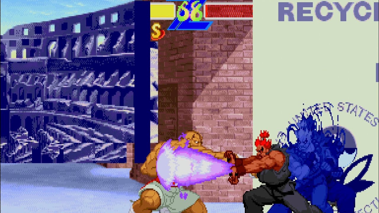 Hidden Secret Street Fighter Alpha Recycle Attract Screen Glitch!