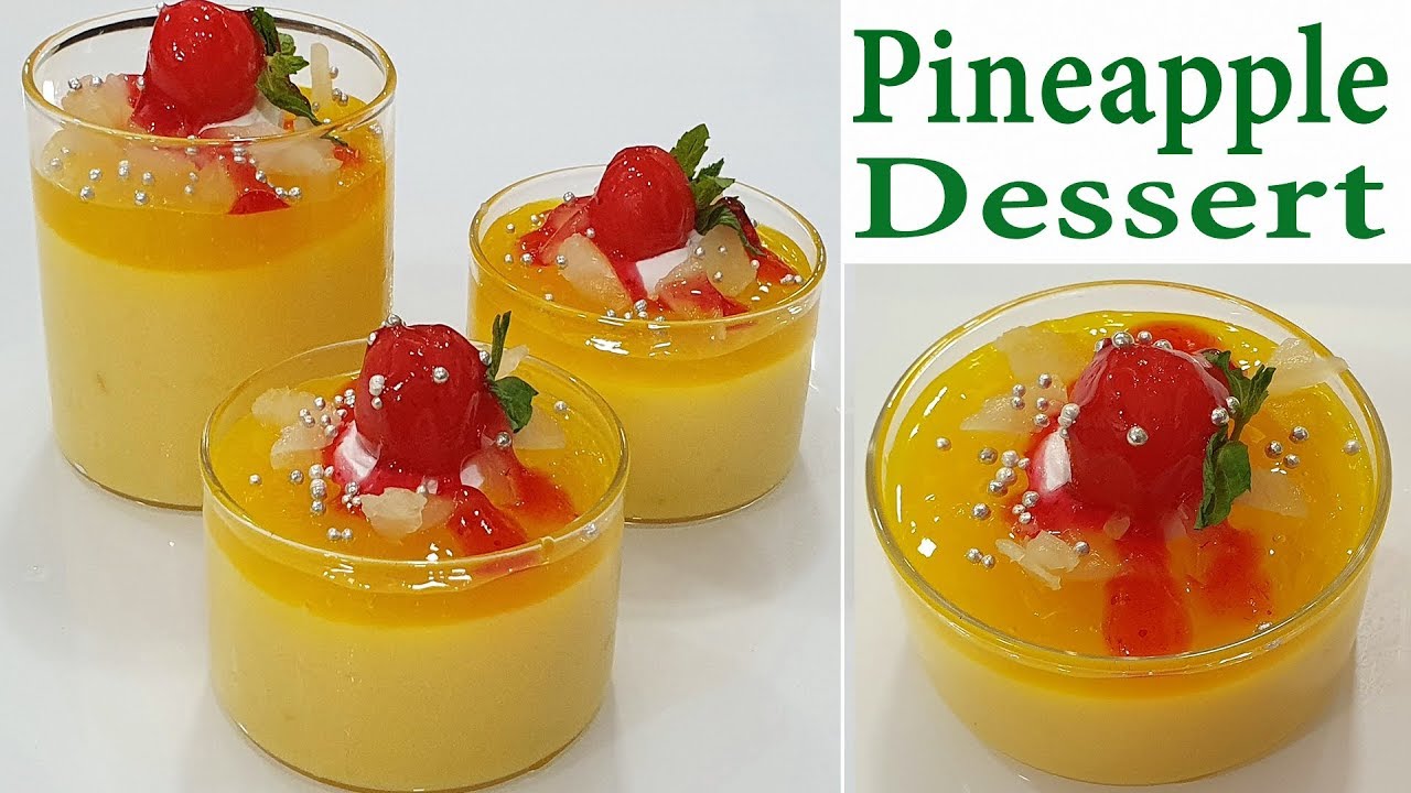 easy pineapple dessert | पाइनएप्पल डिजर्ट रेसिपी | tasty pudding summer special recipes