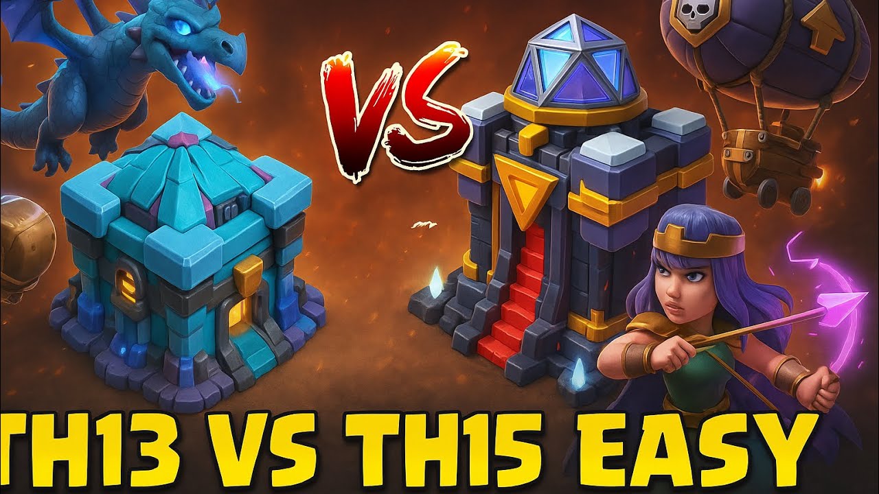 Easy 3 star th13 to th15 max  Attack Strategy 2025