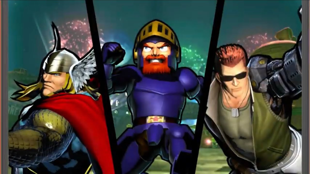 Ultimate Marvel vs Capcom 3: Arthur, Thor, and Spencer arcade playthrough