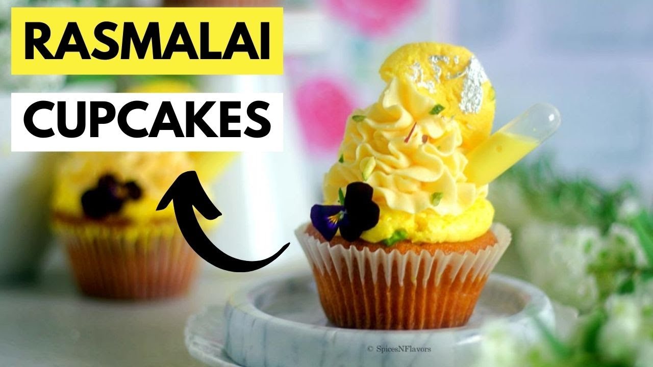 Eggless Rasmalai Cupcakes | Indian Inspired Cupcakes | Indian Fusion dessert for Diwali