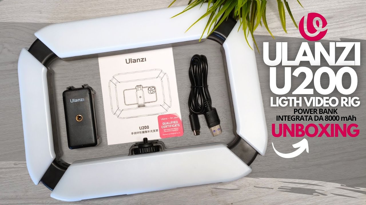 Unboxing ULANZI U200 🔥 Ring Light Video PORTATILE con POWER BANK🔋da 8000mAh