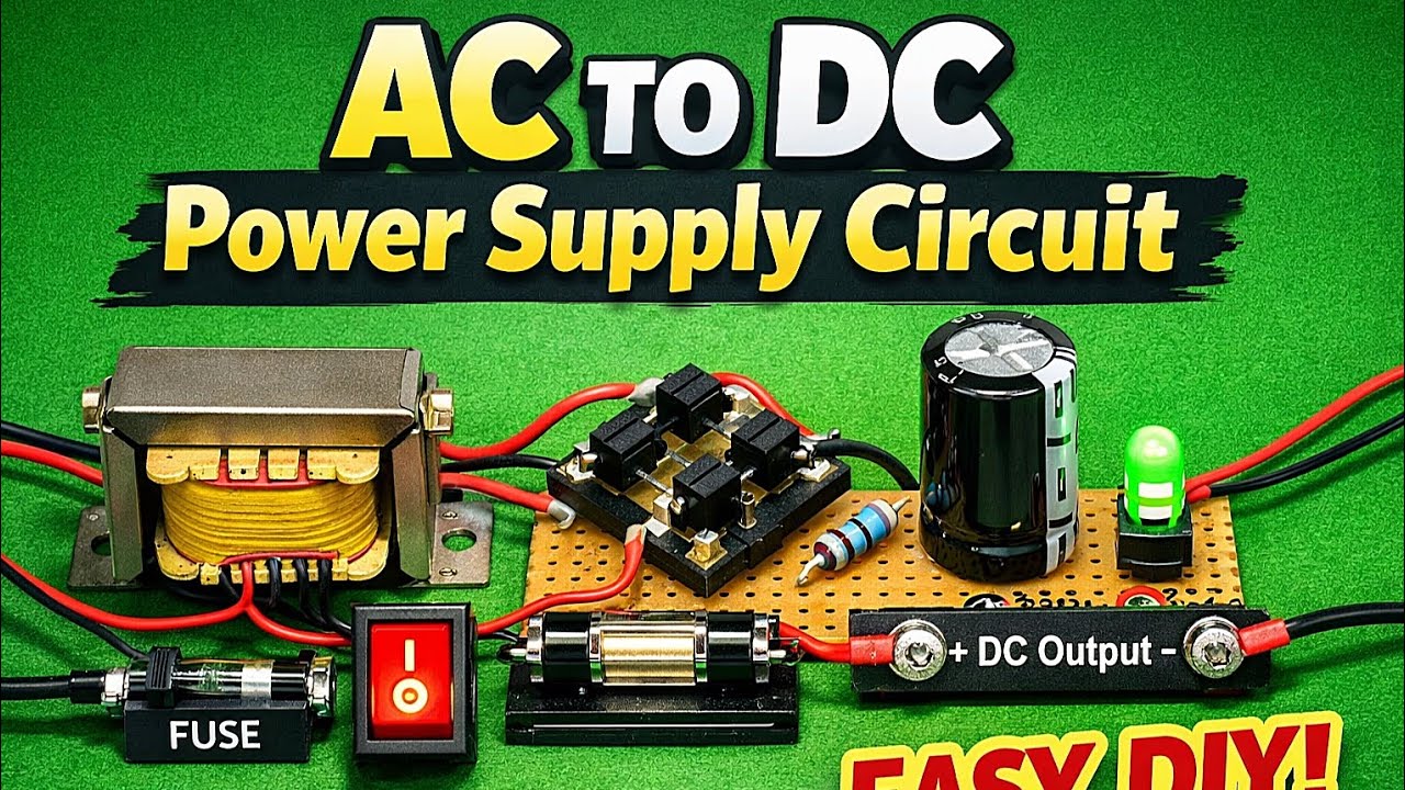 How to Make AC to DC Power Supply Circuit at Home Easy Method