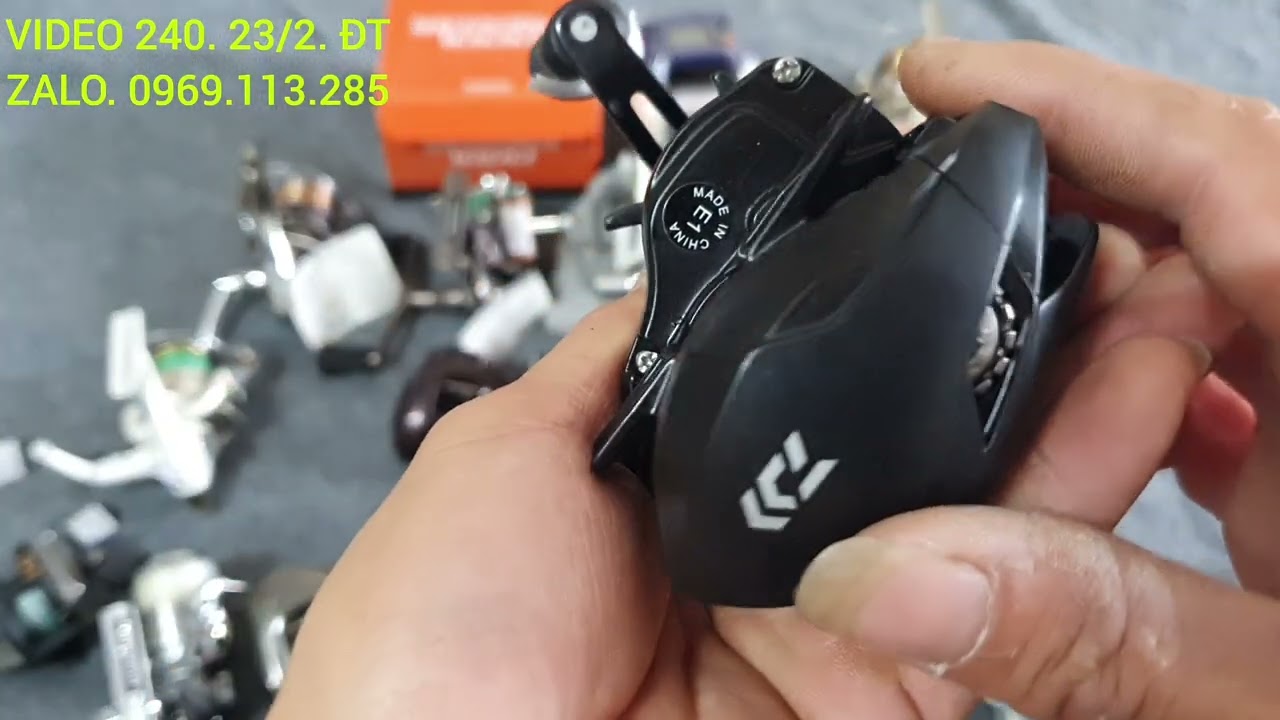 Máy câu nhật bãi. Video 240. 23/2 . Máy ngang lure. Jig. Máy đứng shimano. Daiwa. Máy điện...