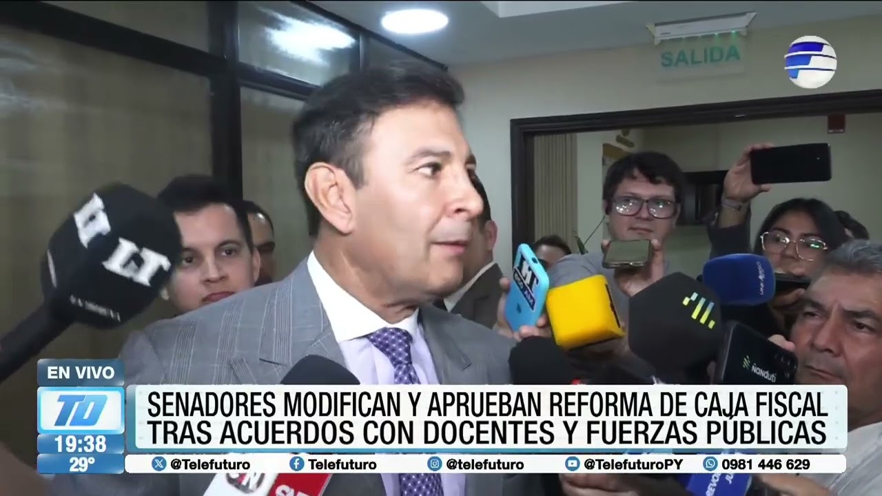 Senadores modifican y aprueban reforma de caja fiscal tras acuerdos con docentes y fuerzas públicas