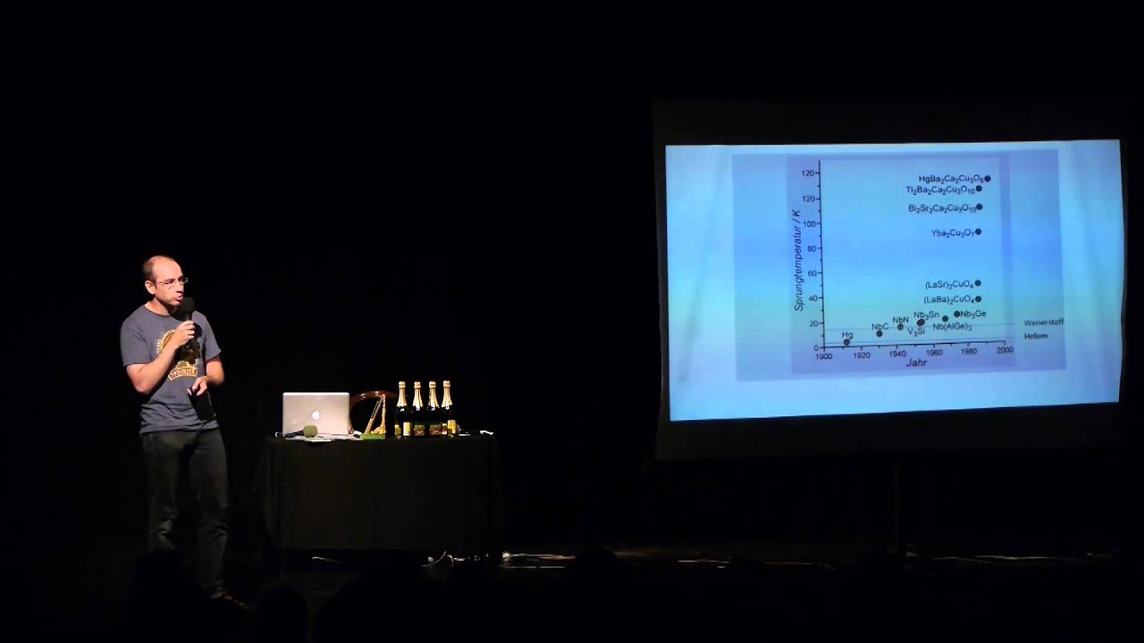 ScienceSlam Uwe Gaitzsch erkl&auml;rt Supraleiter