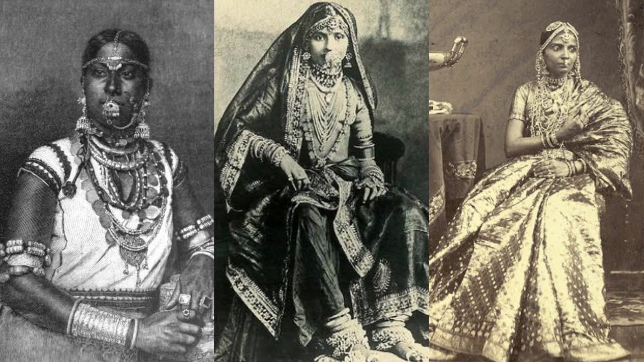 Rare Beautiful Indian Women in Ancient India /  Must See Vintage  India women Fashion Images