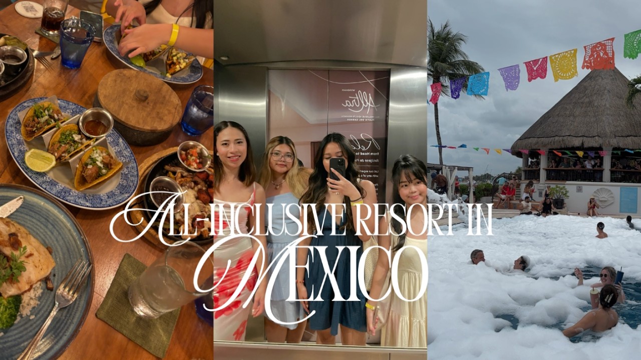 mexico travel vlog (pt3) - foam party, shopping, beach, & karaoke