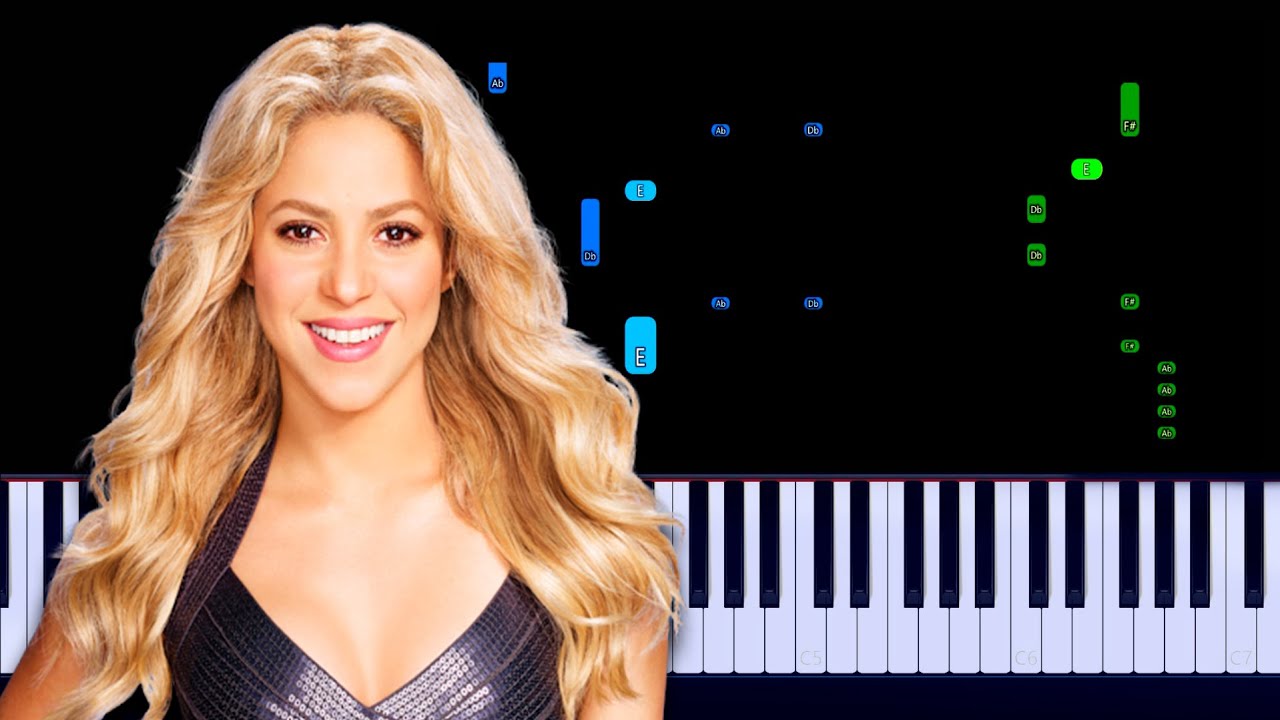 Shakira - Whenever, Wherever Piano Tutorial