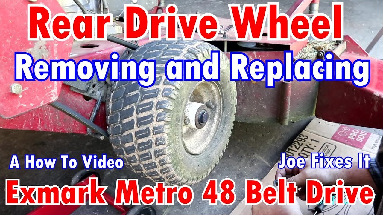Exmark Metro 48 Belt Drive Rear Drive Wheel Removing and Replacing | Joe Fixes It
