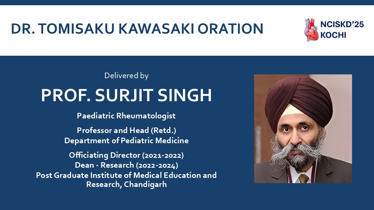 Dr. Tomisaku Kawasaki Oration by Prof. Surjit Singh | NCISKD'25, Kochi