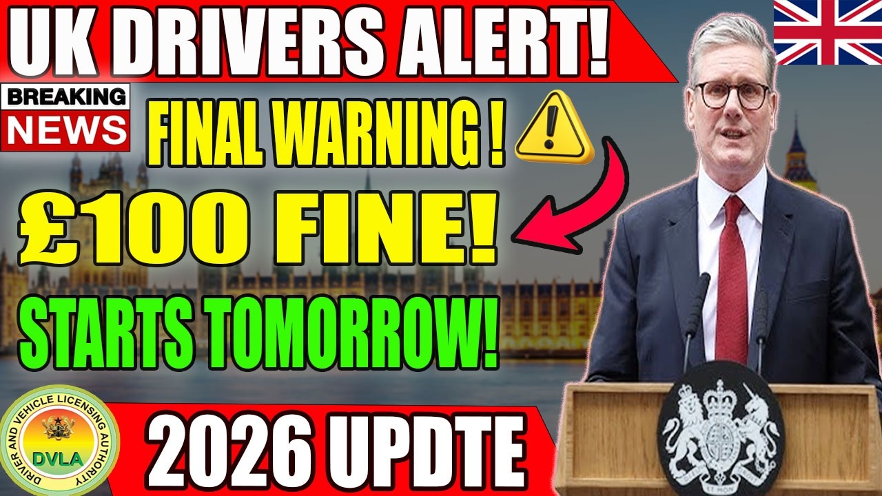 UK Drivers ALERT &pound;100 Fine Starts in 24 HOURS &ndash; Check Before Driving!