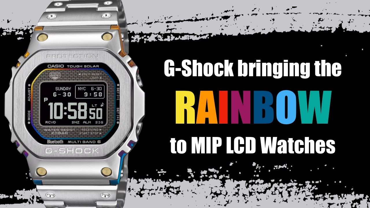 Casio G-Shock представляет часы с радужным MIP-LCD дисплеем.