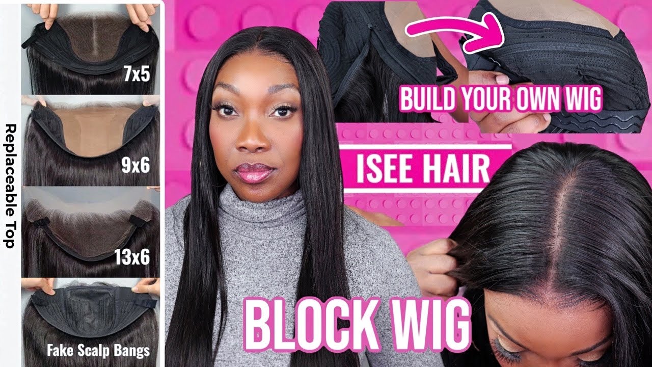 STEP BY STEP TUTORIAL | How To BUILD YOUR OWN BLOCK WIG ISEE HAIR 9*6 Skin Lace Silky Straight Hair