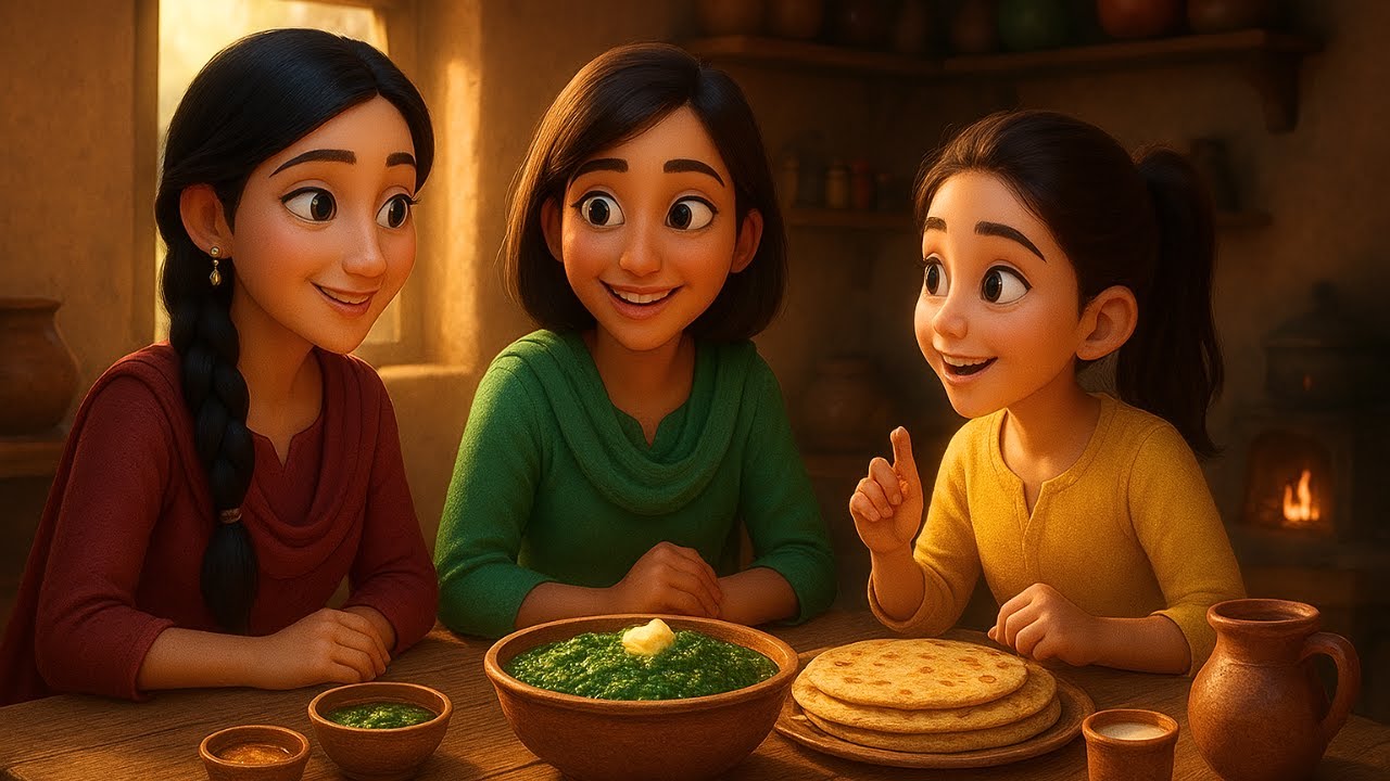 Teen Bahuen Ka Saag Aur Roti Ka Jaadu
