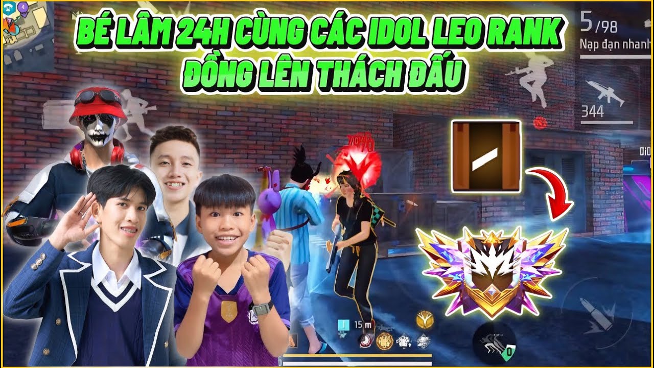 Hành Trình 24H Bé Lâm Cùng Các Idol Leo Rank Thách Đấu, Quá Gian Khổ ???