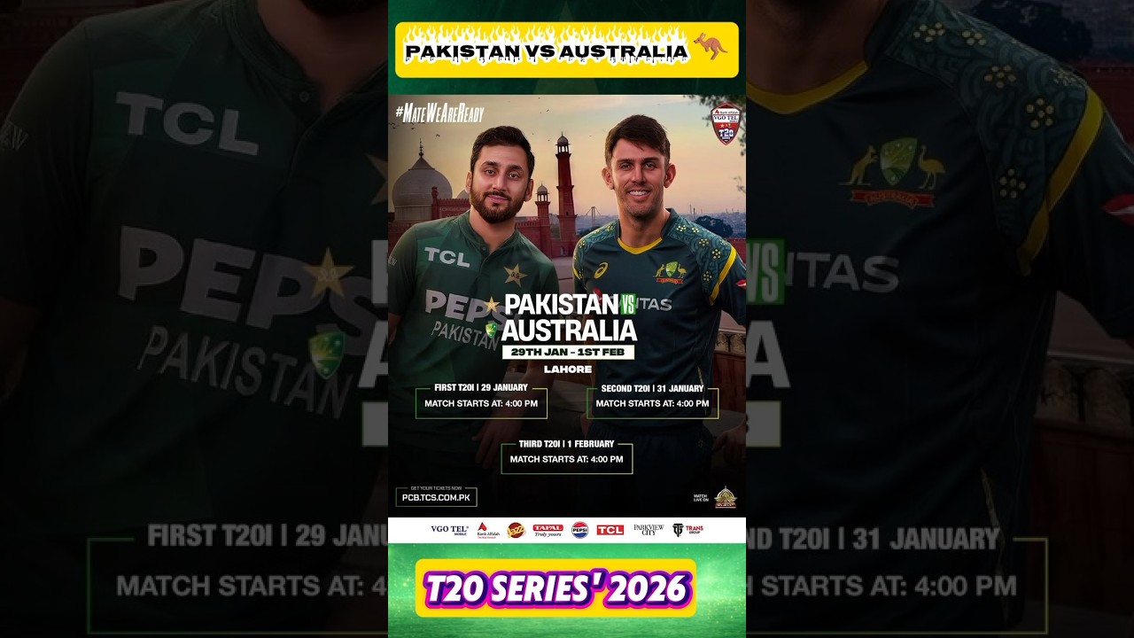 Pakistan vs Australia T20 Series 2026 