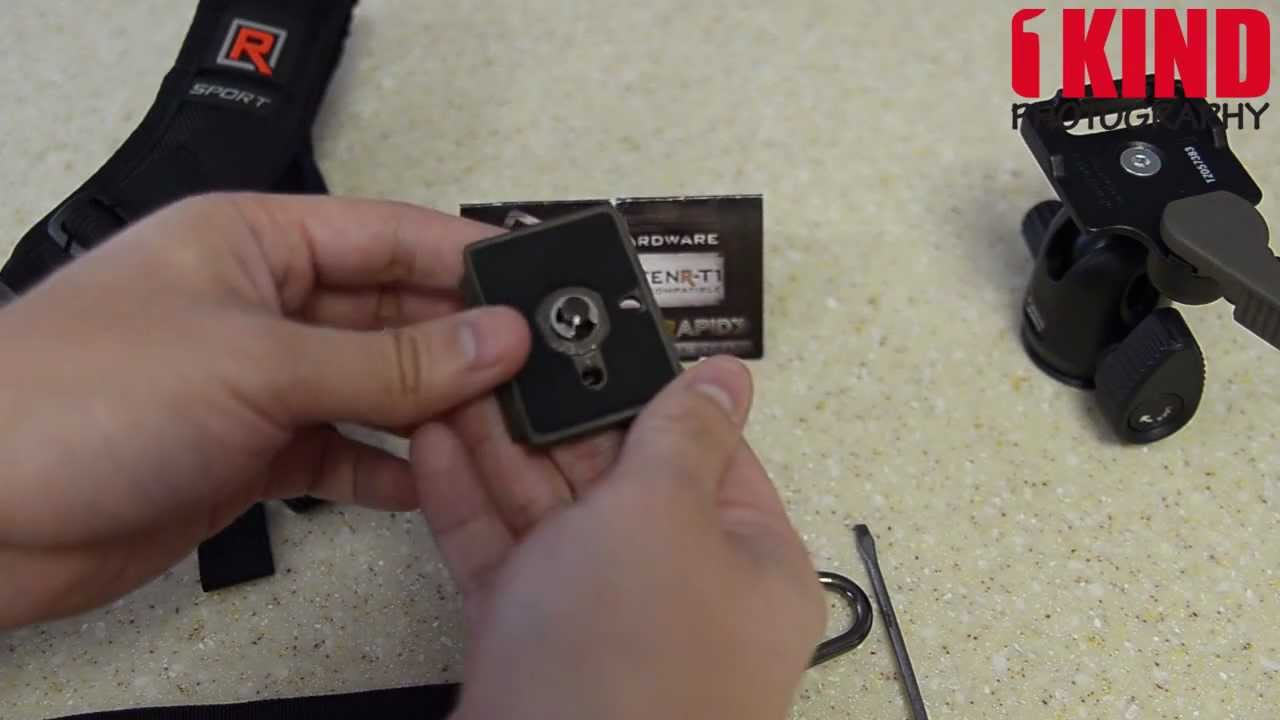 How to Install BlackRapid FastenR-T1 (FR-T1) on Manfrotto 200PL-14 RC2 QR Quick Release Plate