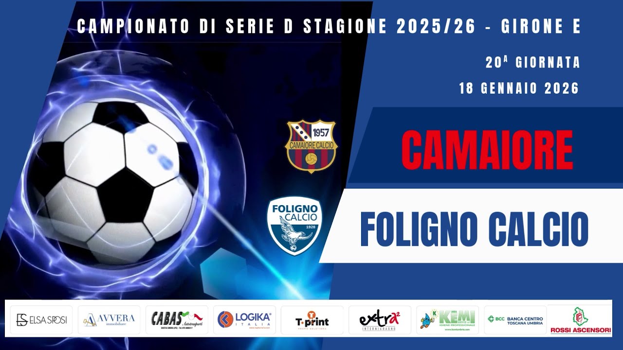CAMAIORE 2 - FOLIGNO CALCIO 3 - highlights sintesi