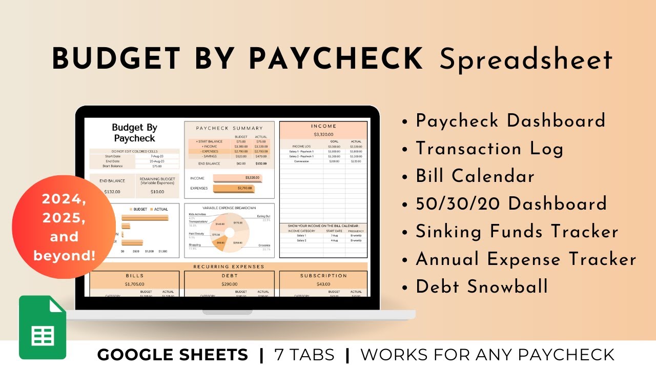 Video Tutorial - Ultimate Budget By Paycheck (Updated)