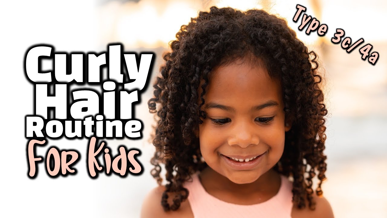 Curly Hair Routines | How to Care For Mixed Kids Curly Hair | Type 3c Hair / 4a Hair