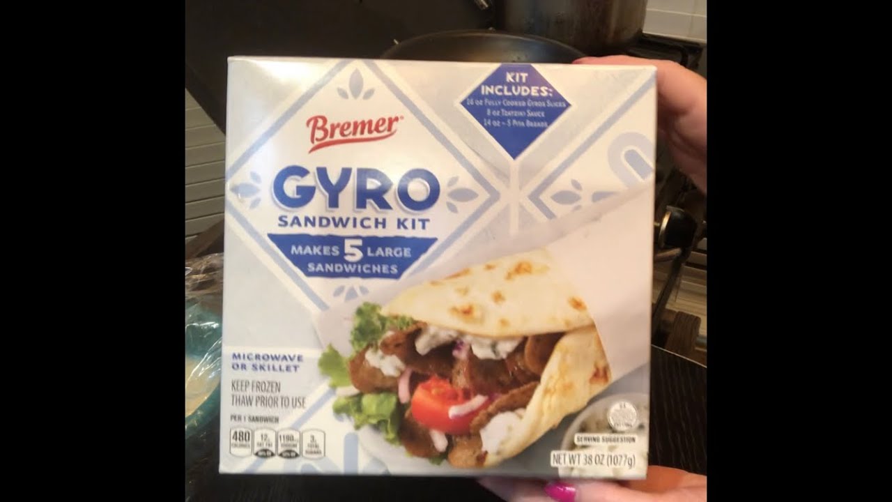 Review/Rating Aldi Greek Gyro Sandwich Kit & adding fresh produce. Tomatoes, cucumbers, & olives.