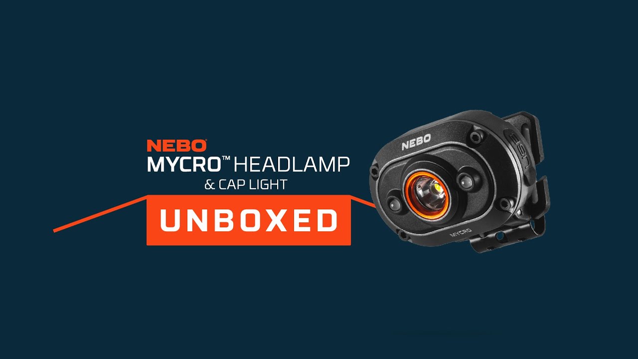 NEBO Unboxed MYCRO Налобный фонарь, перезаряжаемый, 400 люмен, для ношения на голове и кепке