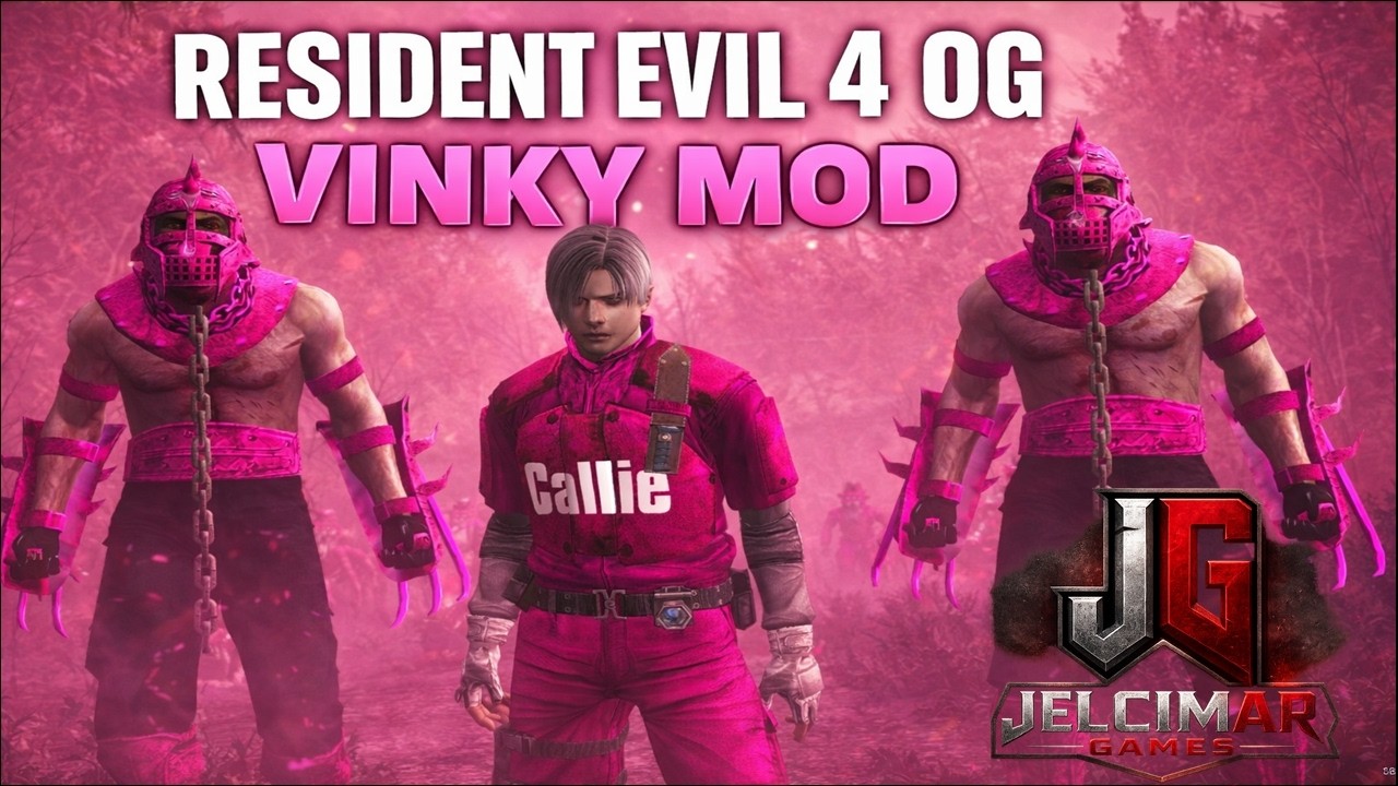 RE4 OG | MOD VINKY - O MOD DA BARBIE (TUDO ROSA)