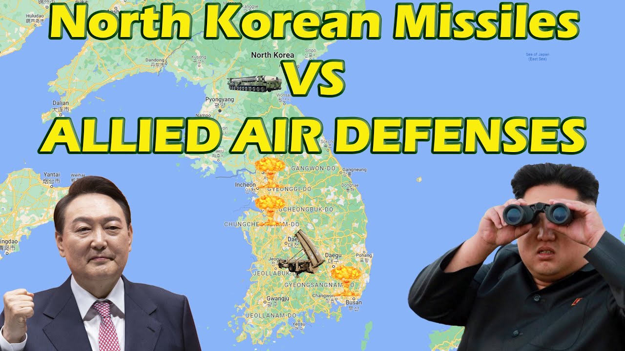 North Korea vs South Korea - Nuclear Attack Simulation