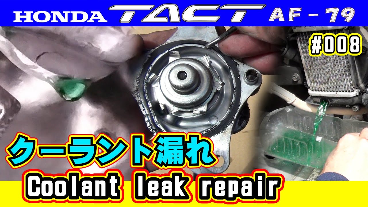 タクトベーシック【AF79】簡単解説！ウォーターポンプパッキン交換【Honda TACT AF79 ♯008】Water pump and oil pump seal replacement