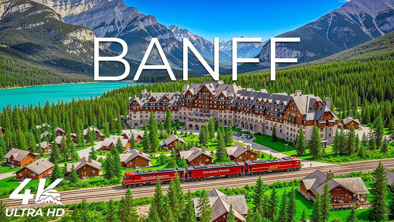 Banff 8K | Northern Majesty – Emerald Lakes, Silent Pines & Light Resting Over Wild Peaks