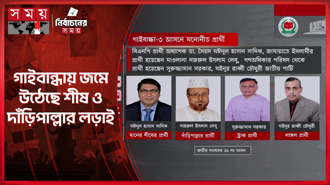 গাইবান্ধায় বিএনপি&ndash;জামায়াতের হাড্ডা হাড্ডি প্রতিদ্বন্দ্বিতার আভাস | Gaibandha News | Election 2026