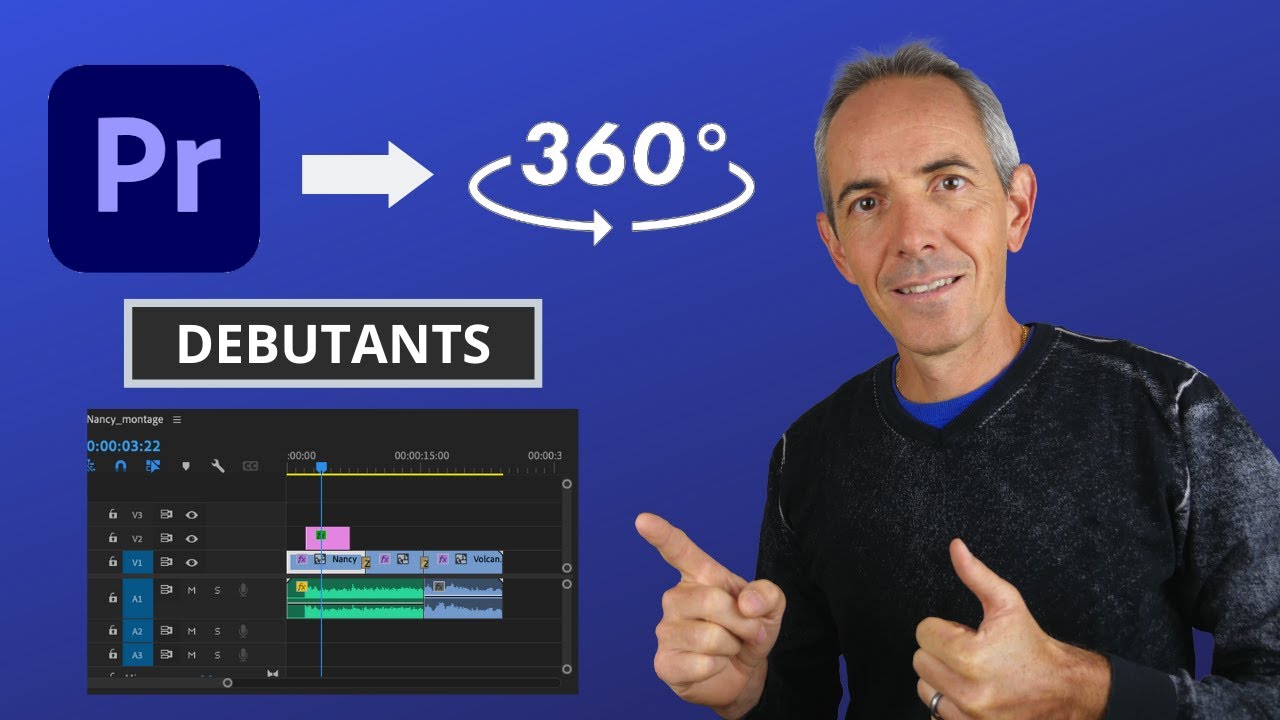 TUTO Montage vidéo 360 degrés sur Première Pro 2022 - Transitions, effets, exportation - débutants