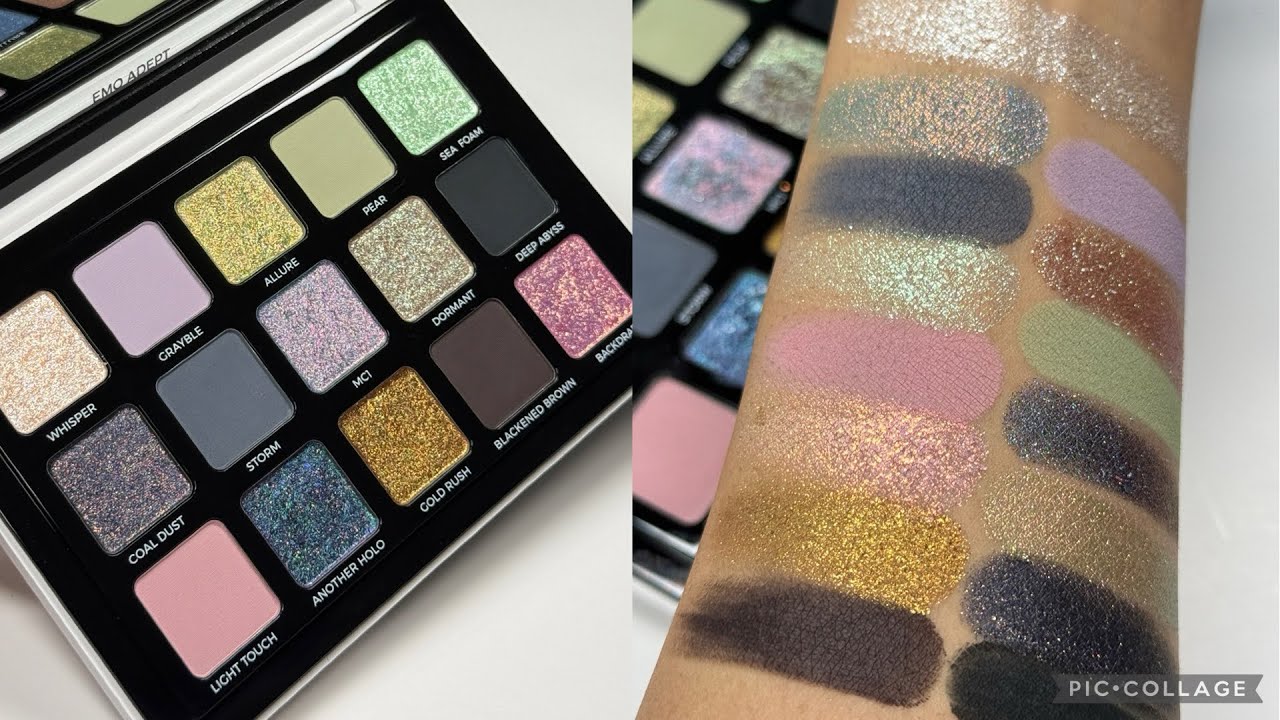 Adept Cosmetics EMO Palette Swatches