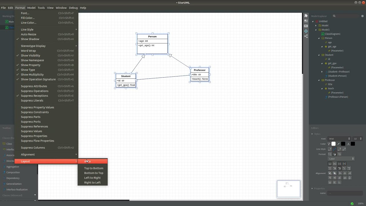 StarUML Class Diagram