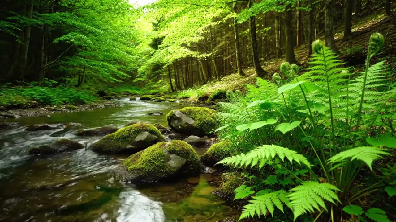 Slow Flowing Mountain River | Peaceful Sleep Sounds