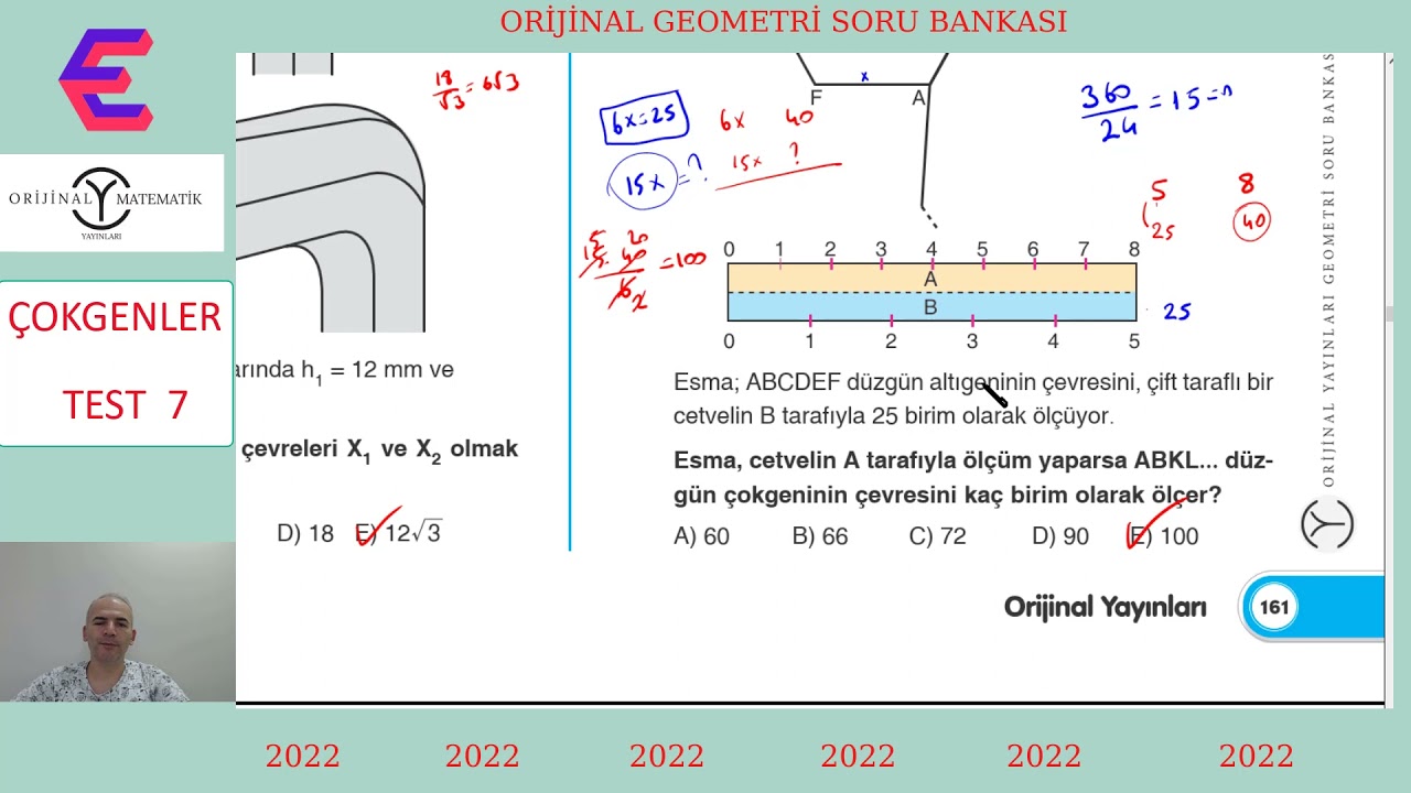 ÇOKGENLER TEST 7 (ORİJİNAL GEOMETRİ 2022)