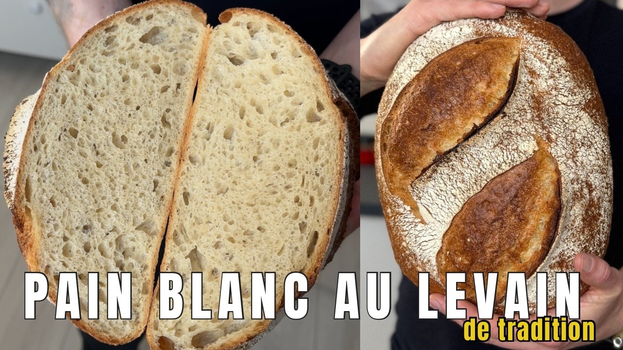 Pain Blanc au LEVAIN – Recette FACILE à Faire à la maison, SANS Matériels !
