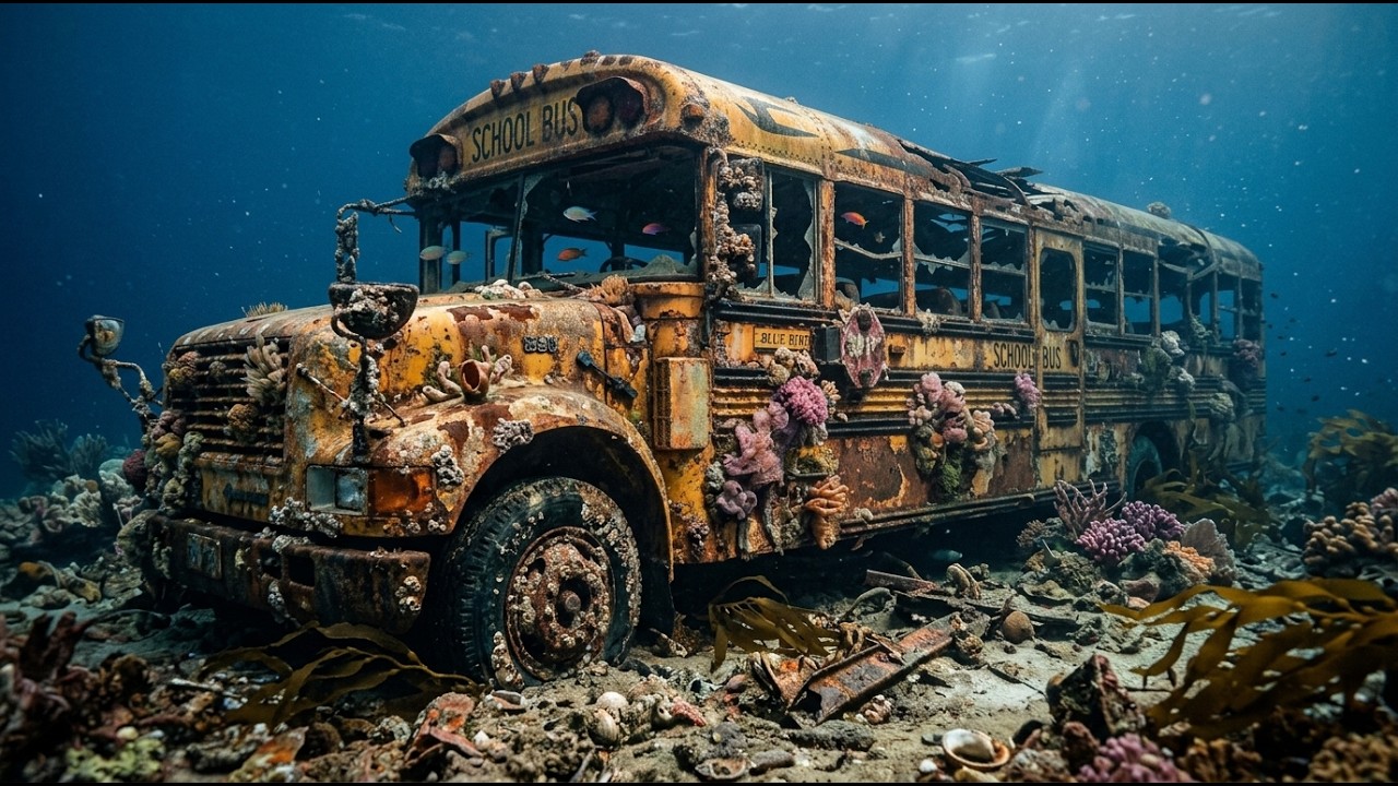 Divers Couldn’t Believe This… A School Bus Found Deep Underwater  Extreme Restoration