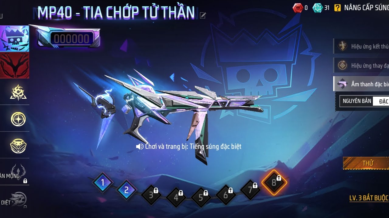Free Fire . Thử thách quay skin mp40 tia chớp tử thần và cái kết 😎