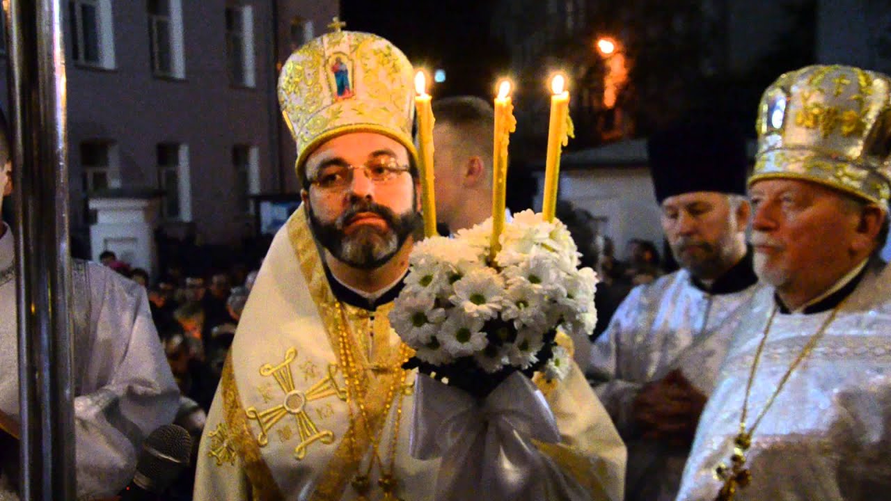 Paschalna jutrznia w prawosławnej Katedrze św. Mikołaja w Białymstoku 20.04.2014 r.