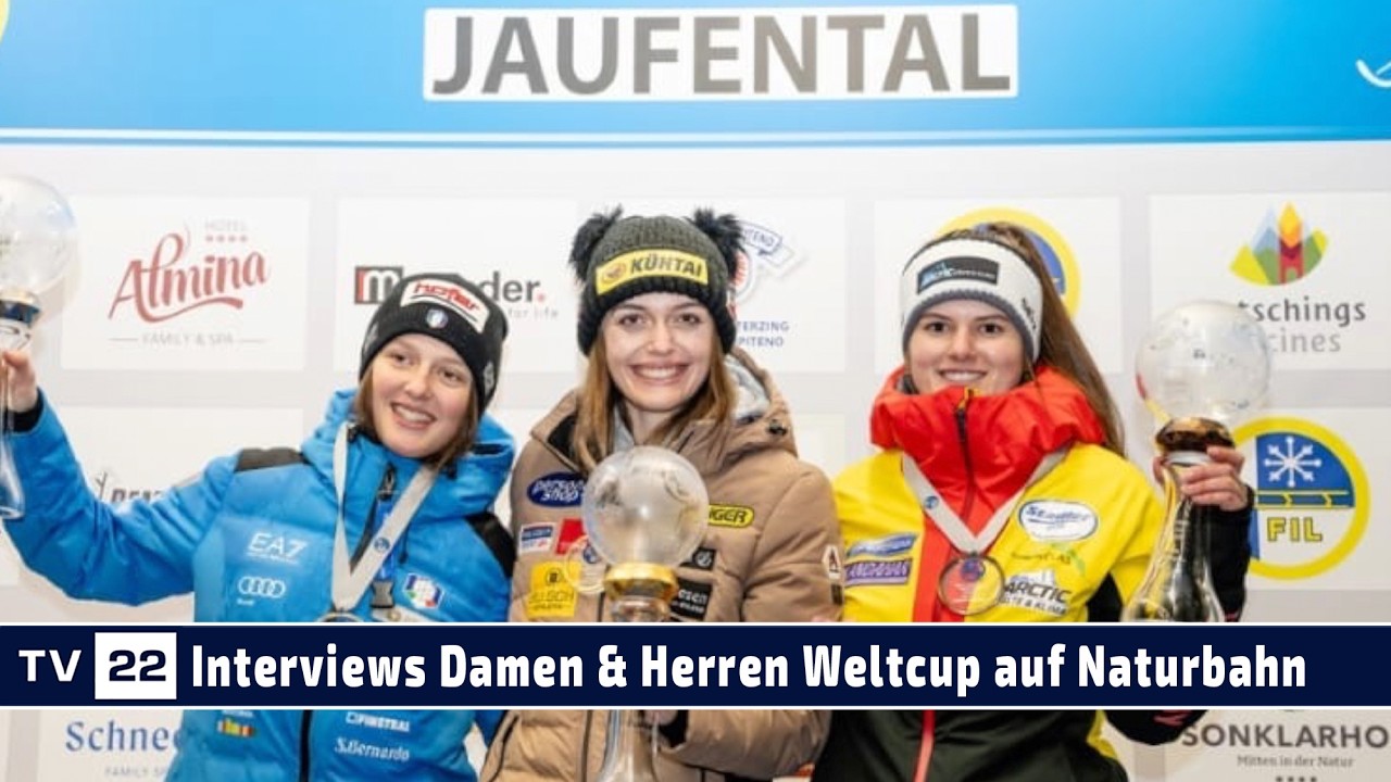 SPORT TV22: Die Interviews 1. Finallauf Damen & Herren beim Naturbahn Rodel Weltcup Jaufental 2026