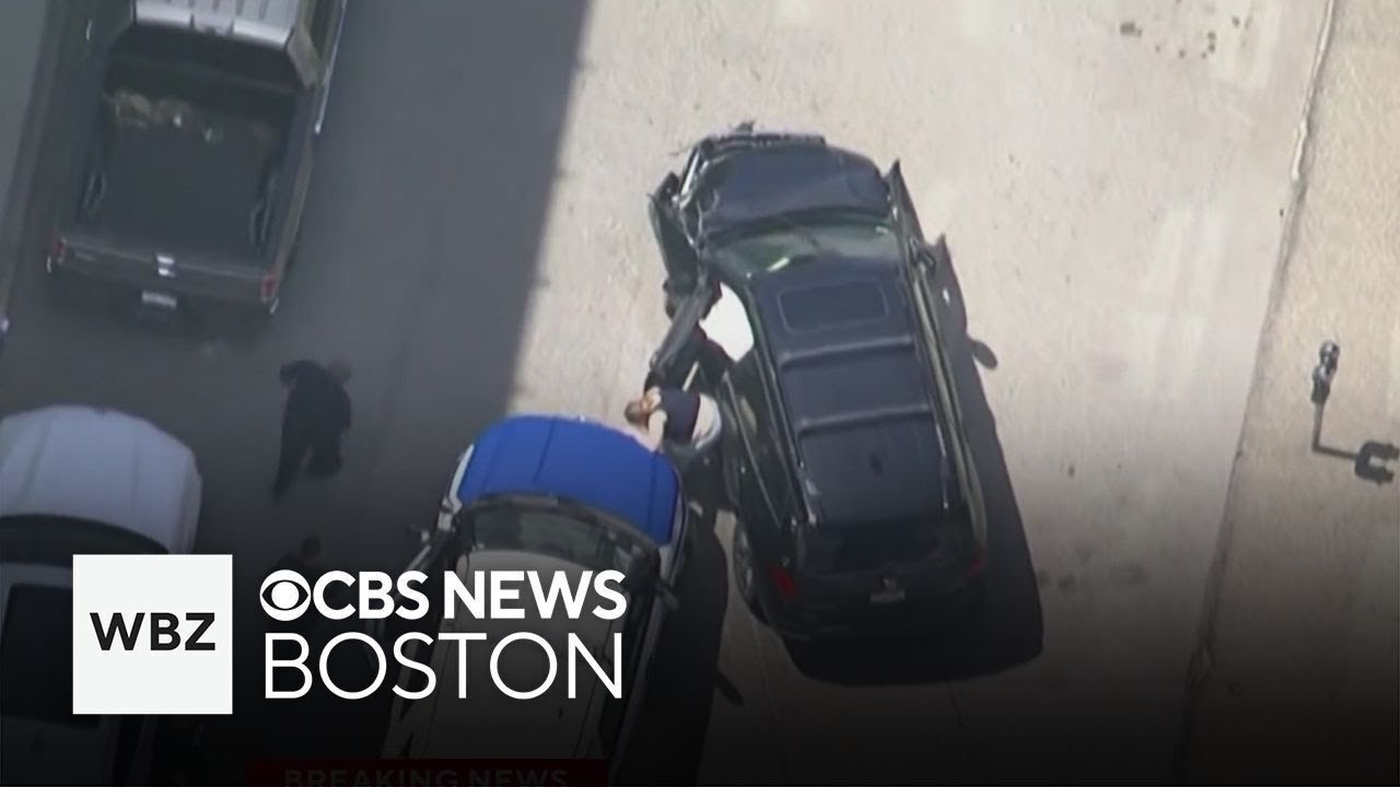 Boston police officer struck by driver who did not stop after crash, police say