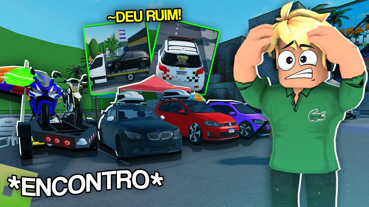 ENCONTRO de CARROS  e FUI PARADO na BLITZ! 🚗👮🏽&zwj;♂️ | Roblox RP