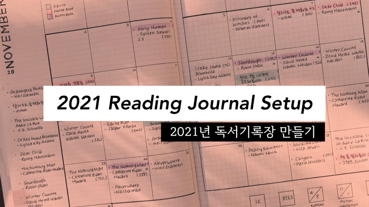 2021 Reading Journal Setup/ 독서 기록장 만들기