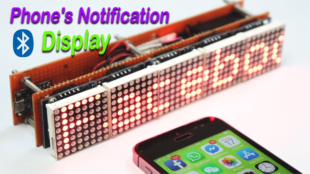 8x40 Phone's Notification Bluetooth Matrix Display